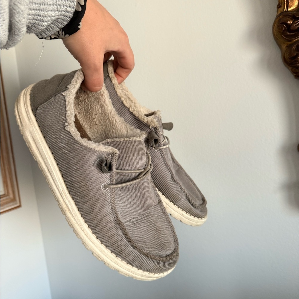 Hey Dude Women's Gray Slip-On Sneakers